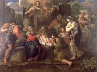 La adoración de los pastores de Giovanni Francesco Romanelli